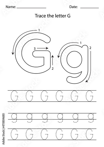 Learning English alphabet for kids. Letter G.