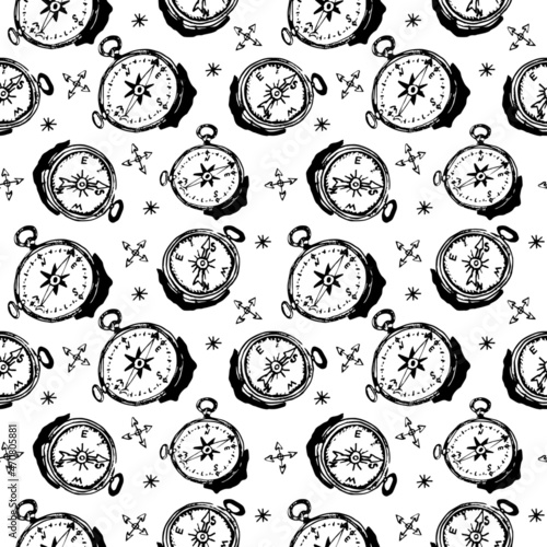 illustration compass direction north south east west