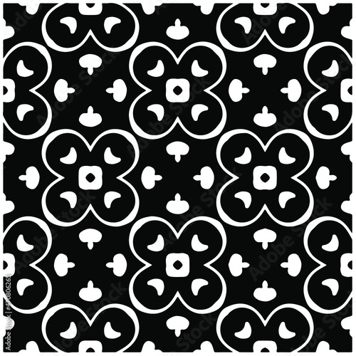 Seamless vector pattern in geometric ornamental style. Black pattern.Design element for prints, backgrounds, template, web pages and textile pattern. Geometric art.