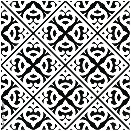 
Vector seamless models. Modern stylish texture. Composition from regularly repeating geometrical element. Monochrome, simple. Vector illustrations.
