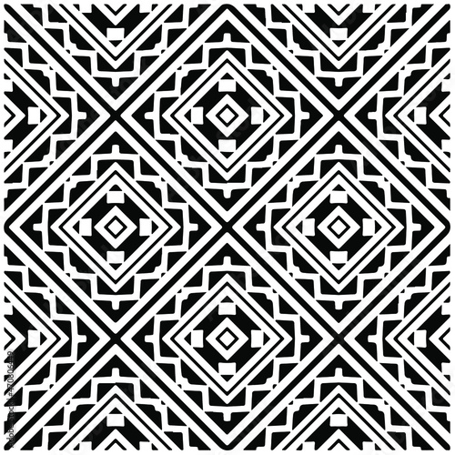  Vector seamless models. Modern stylish texture. Composition from regularly repeating geometrical element. Monochrome, simple. Vector illustrations. 
