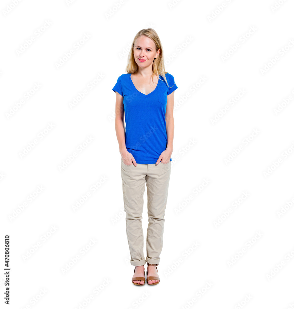 Confident Young Woman Standing and Smiling Confident Young Woman Standing and Smiling