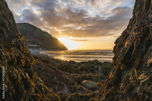 Beach sunset in North Wales