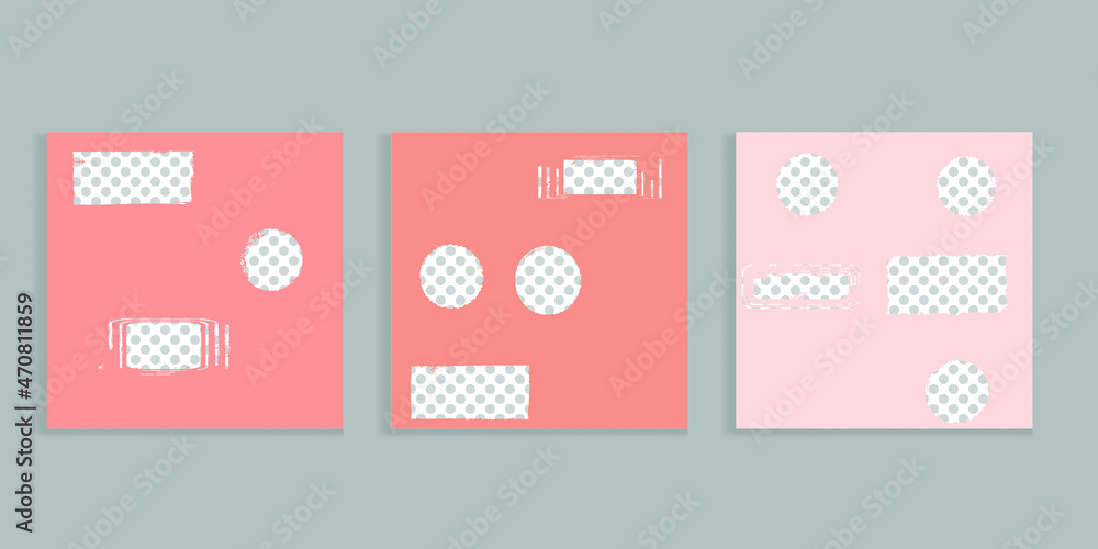 Social media square covers with grunge design . Contemporary style . Post frame stories templates. Layout for promotion .Media banner .Vector Social media square covers with grunge design . Contemporary style . Post frame stories templates. Layout for promotion .Media banner .Vector