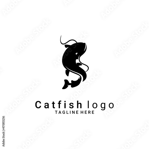 catfish vector, catfish logo illustration, can be used for restaurant logos, fisheries, fishing, market