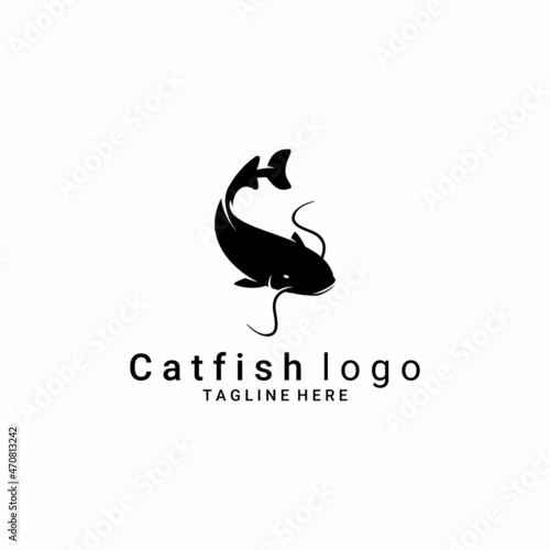 catfish vector, catfish logo illustration, can be used for restaurant logos, fisheries, fishing, market