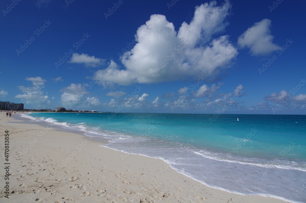 Fototapeta premium beach with sky and clouds