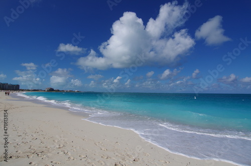 beach with sky and clouds