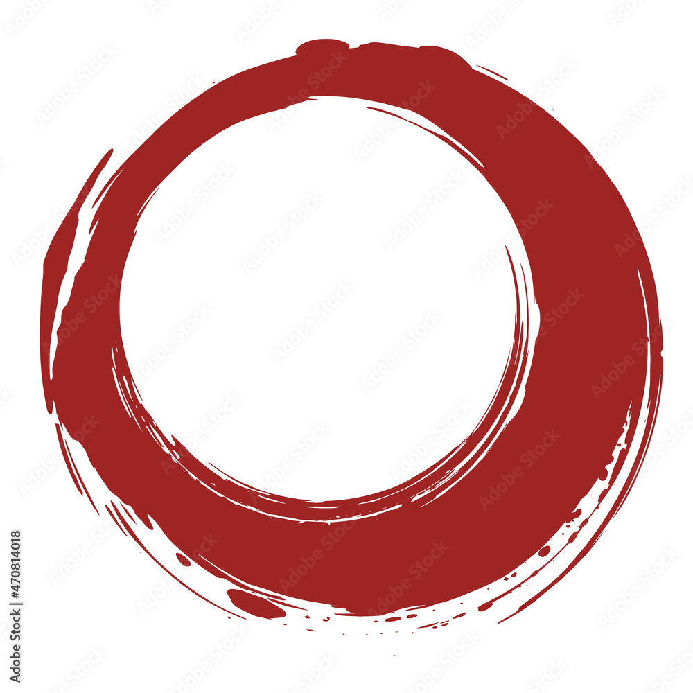 赤色の和風なイメージの線の円の素材 Stock Vector Adobe Stock