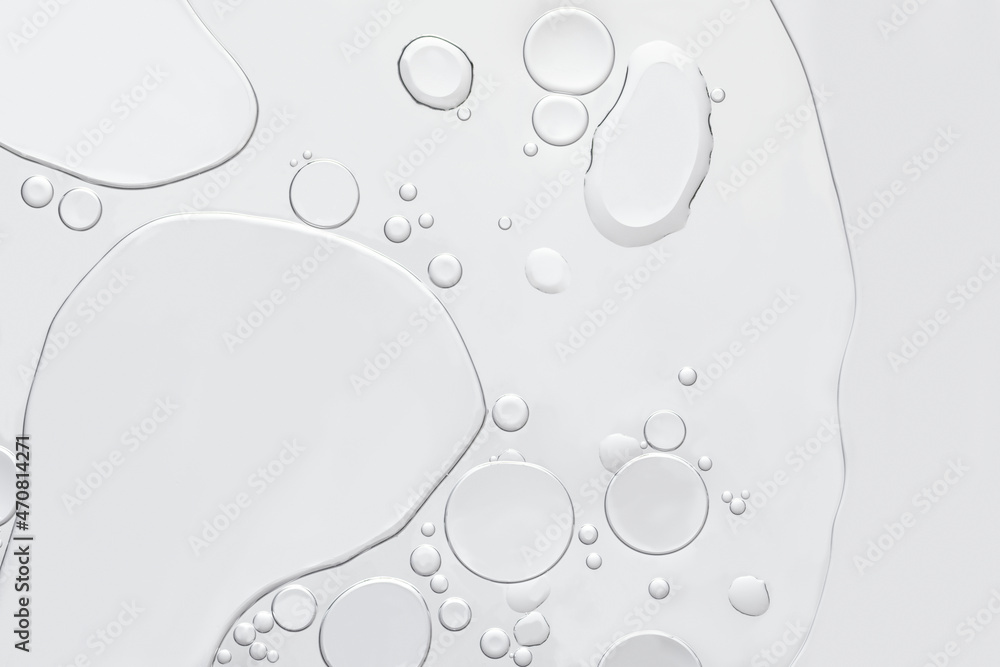 Gray abstract background abstract oil bubble in water wallpaper - obrazy, fototapety, plakaty 