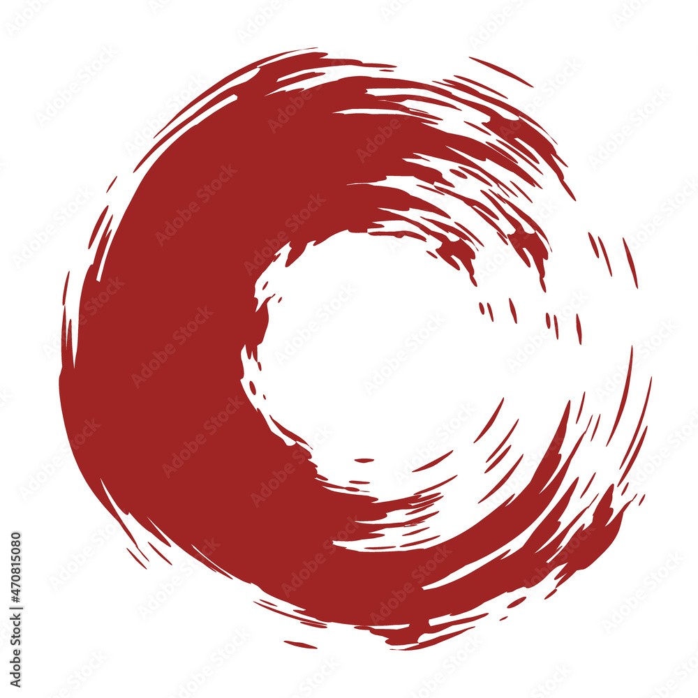 赤色の和風な丸素材 Stock Vector Adobe Stock