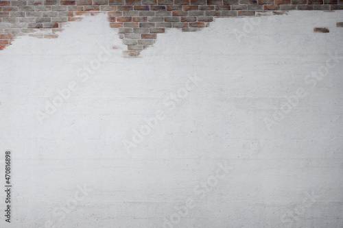 Photography Partially exposed white brick wall