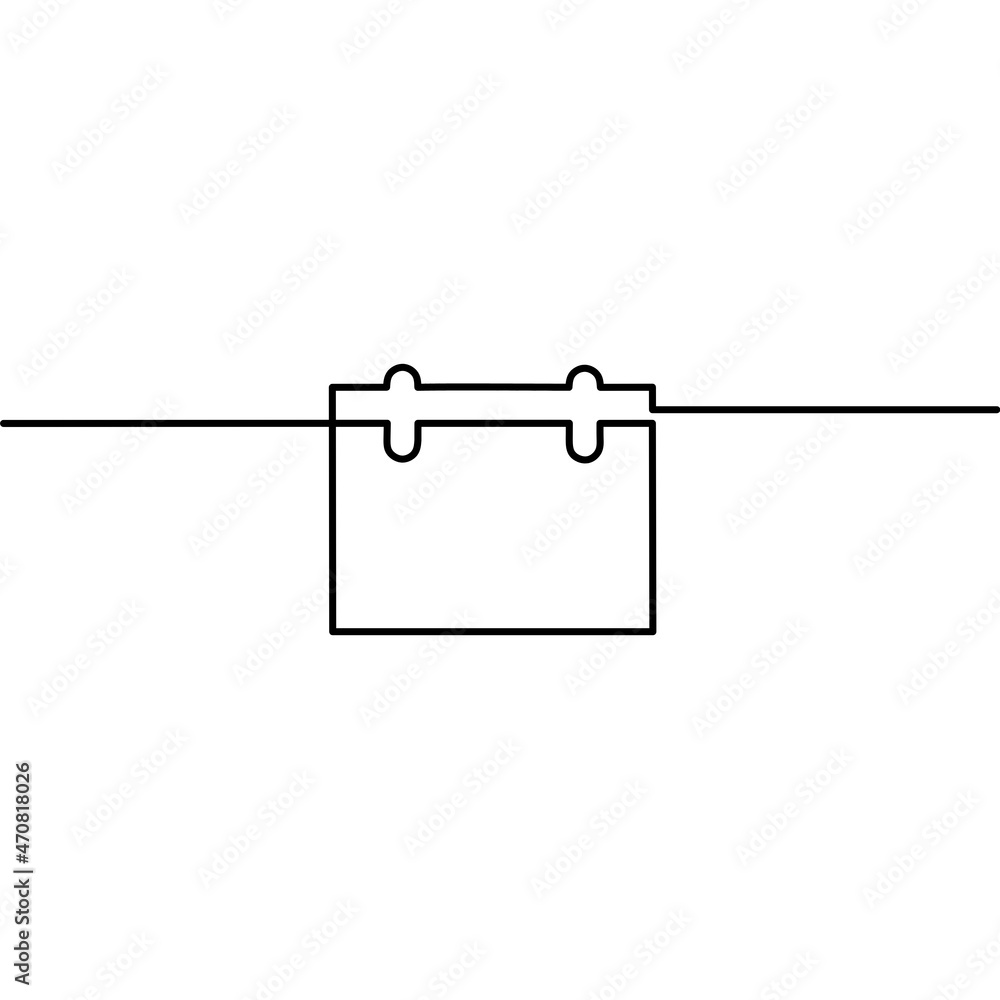 Continuous line drawing of calendar icon, single line art design