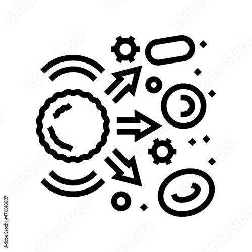 hypersensitivity blood line icon vector. hypersensitivity blood sign. isolated contour symbol black illustration