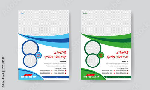 gym flyer A4 fitness flyer template layout