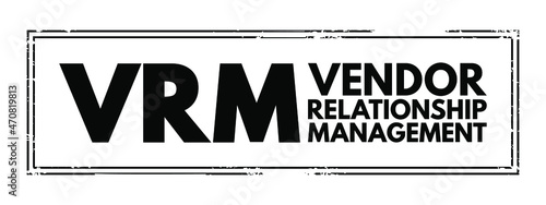 Photos VRM - Vendor Relationship Management acronym, business concept background