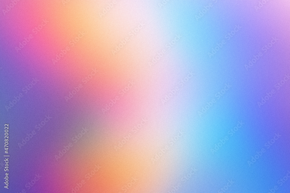 Abstract pastel holographic blurred grainy gradient background texture.  Colorful digital grain soft noise effect pattern. Lo-fi multicolor vintage  retro design. Stock Illustration
