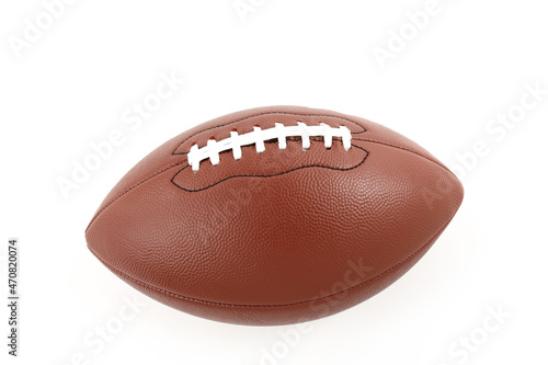 American football ball isolated on white background