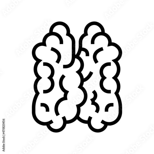 thymus of immune system line icon vector. thymus of immune system sign. isolated contour symbol black illustration