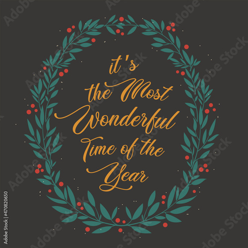 Most wonderful time Christmas greeting card