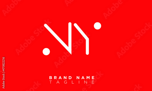 Alphabet letters Initials Monogram logo NY, YN, N and Y