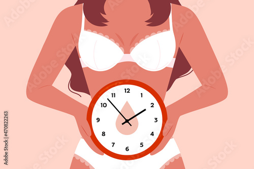 Menstrual cycle illustration concept