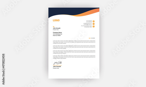 Business style letterhead template design