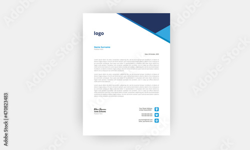 Simple creative modern letter head templates for your project design,a4 sizes.