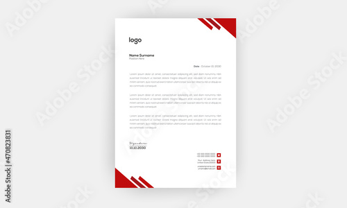 Simple creative modern letter head templates for your project design,a4 sizes.
