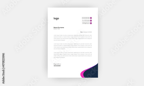 Simple creative modern letter head templates for your project design,a4 sizes.