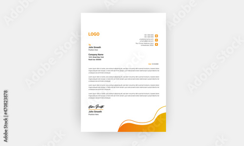 Simple creative modern letter head templates for your project design,a4 sizes.