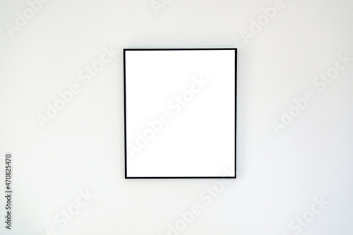 Simple black thin wooden picture frame border for modern wall