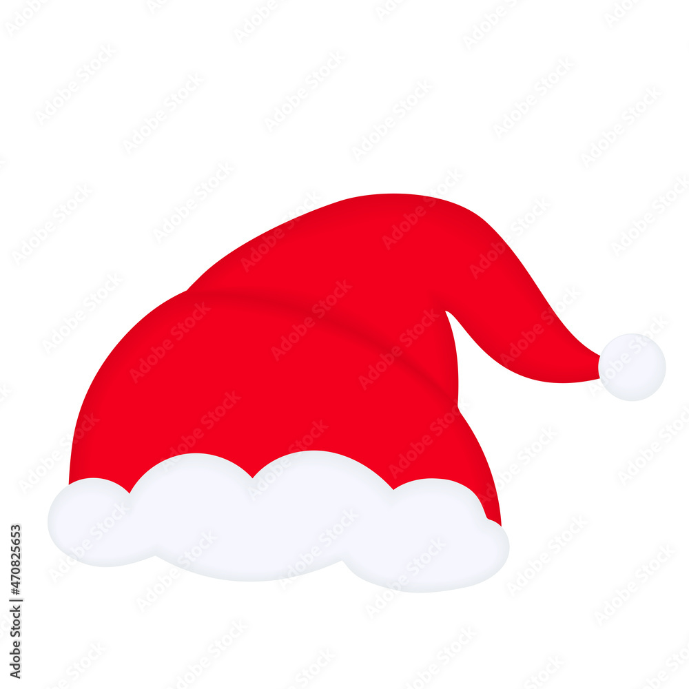 Santa Claus hat. Christmas Photo booth props. Funny selfie mask Santa Claus hat. Christmas Photo booth props. Funny selfie mask