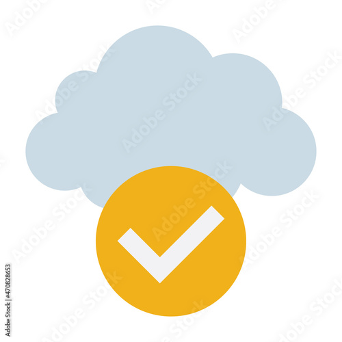 Flat color icon for successfully.