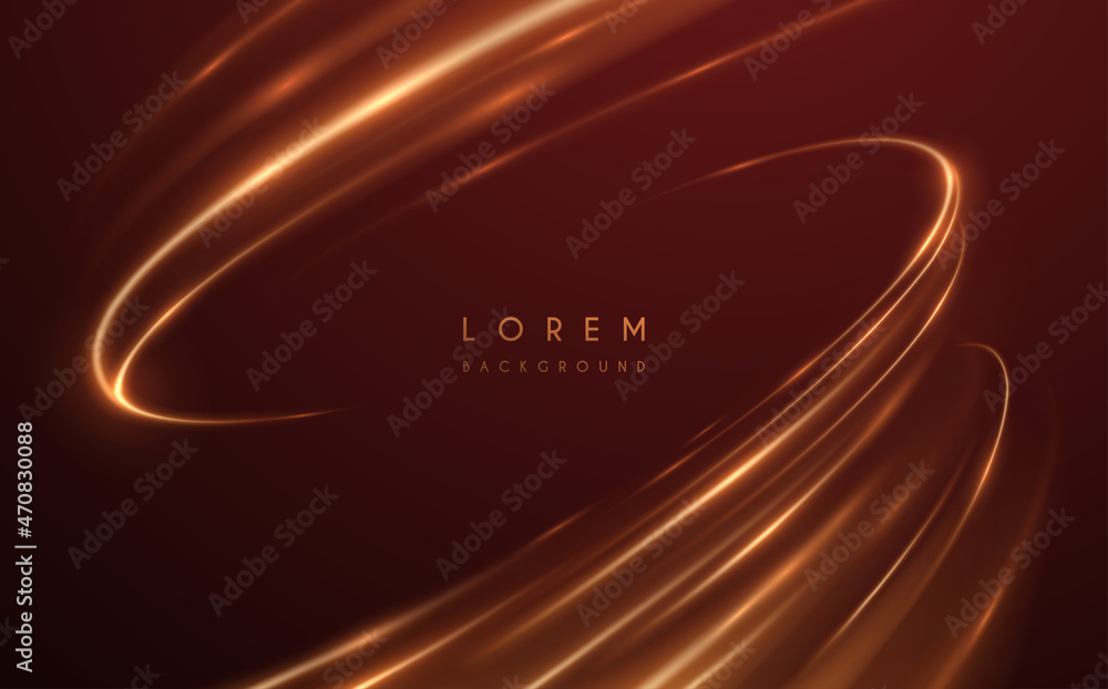 Abstract golden light motion lines background