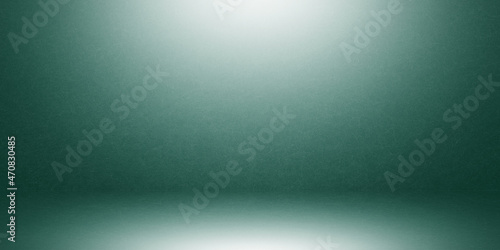 Studio room green mint color background with soft lighting