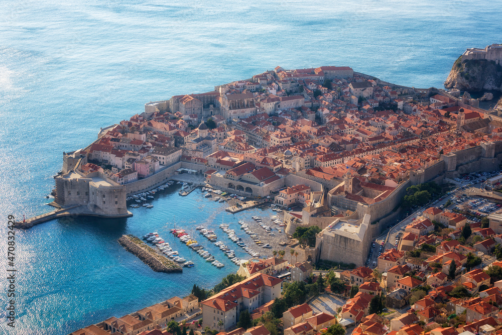 Top View of the old town, Dubrovnik, Croatia