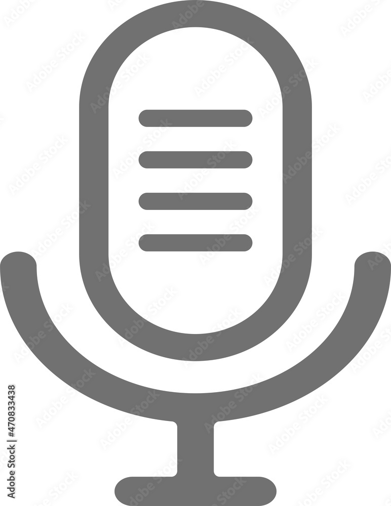 Simple mic icon, Vector microphone illust. Simple mic icon, Vector microphone illust.