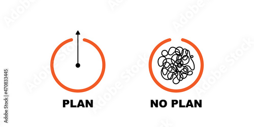 Conceptual illustration of existing plan and no plan