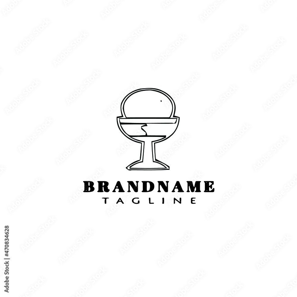 boiled egg in egg holder logo cartoon design template icon black isolated vector boiled egg in egg holder logo cartoon design template icon black isolated vector