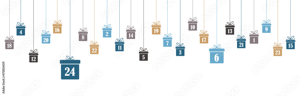 advent calendar 1 to 24 on christmas presents advent calendar 1 to 24 on christmas presents