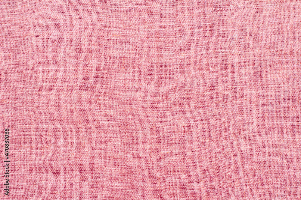 Fototapeta premium Natural linen fabric, background or texture, toned in Pacific Pink