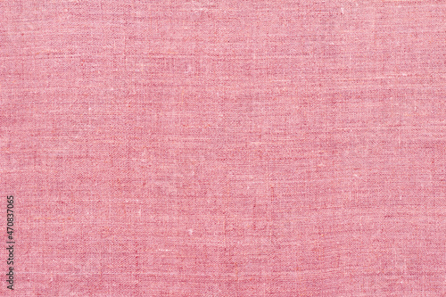 Natural linen fabric, background or texture, toned in Pacific Pink