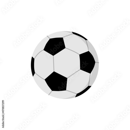 Football or soccer ball. Flat style for graphic and web design  logo. 