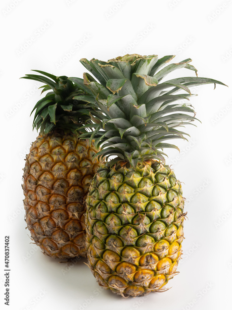 Fototapeta premium Ripe pineapple isolated on white background.