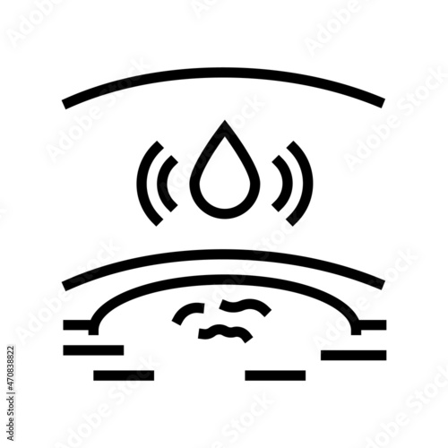 swelling health medical problem line icon vector. swelling health medical problem sign. isolated contour symbol black illustration