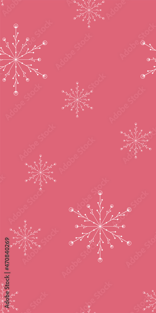 Seamless winter pattern with falling snowflakes. Suitable for textiles, textures, wallpaper, wrapping paper. Children's print