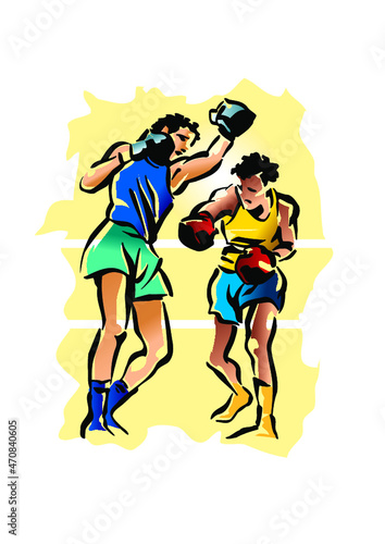 boxer illustration