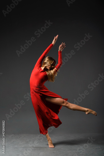 Gymnast in dress