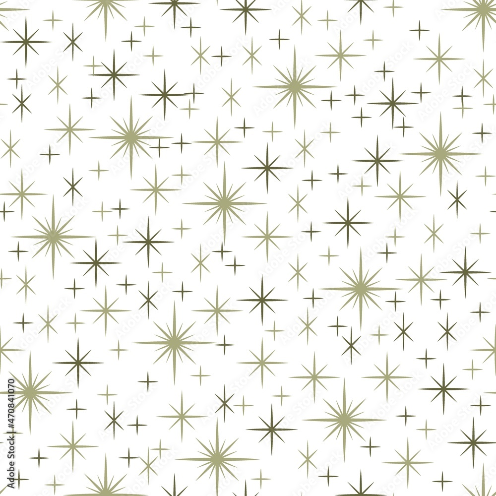 Seamless pattern with the image of gold stars. Vector illustration. Design for paper, textiles and decor. Seamless pattern with the image of gold stars. Vector illustration. Design for paper, textiles and decor.
